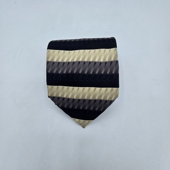 Necktie Mens Vintage Covington 100% Silk, Black, size is 59" x 4 Menswear Tan - Picture 1 of 6
